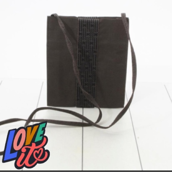 Hermes 🌟 Vintage Yale Line Mini Pochette Shoulder Bag Gray Canvas /Slin… - Picture 2 of 16